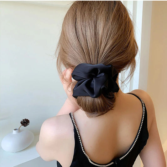 Large 2PCS Satin Elastic Hair Bands